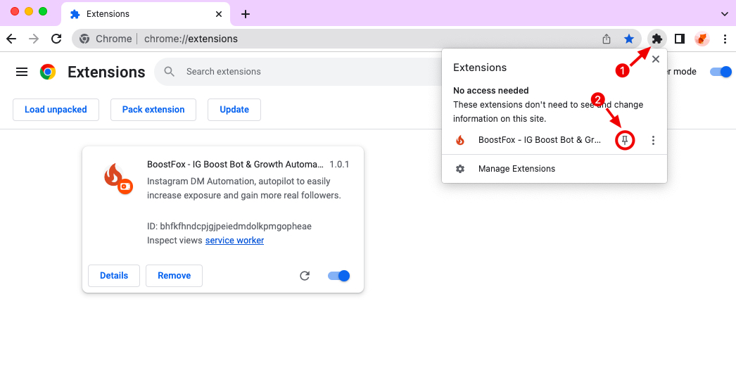 TikFollower chrome extension install pin